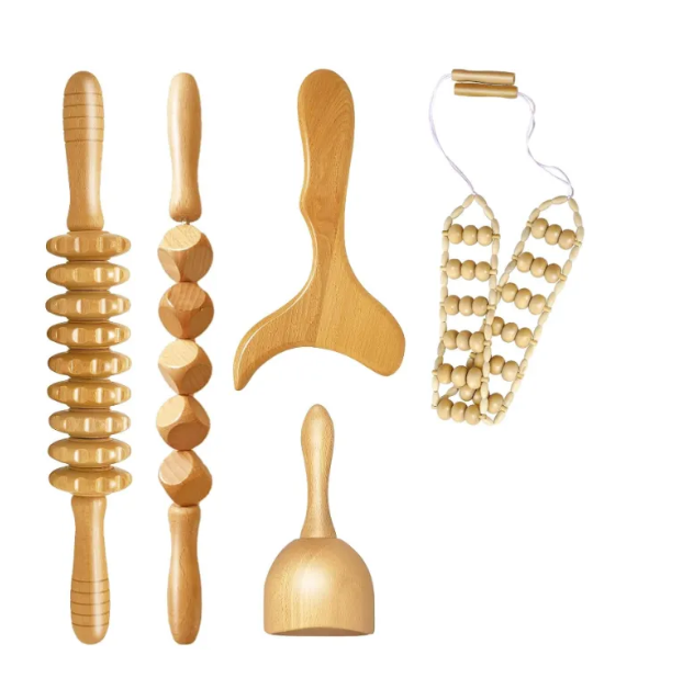 Juego de rodillos de madera anticelulíticos para masaje de manos (varias opciones)