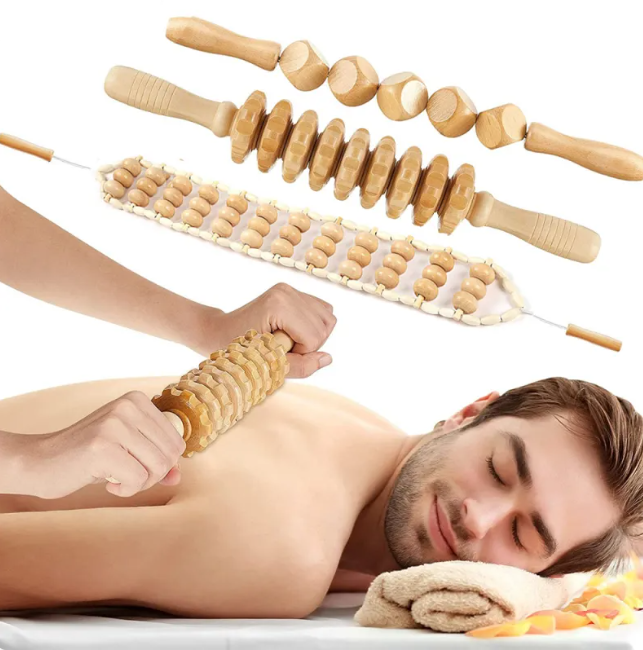 Juego de rodillos de madera anticelulíticos para masaje de manos (varias opciones)